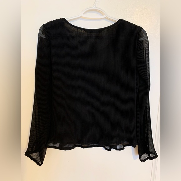 Zara black blouse frill - Picture 4 of 6